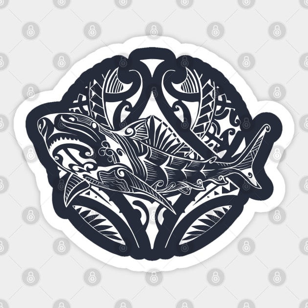 Maori shark Sticker by HectorGomez